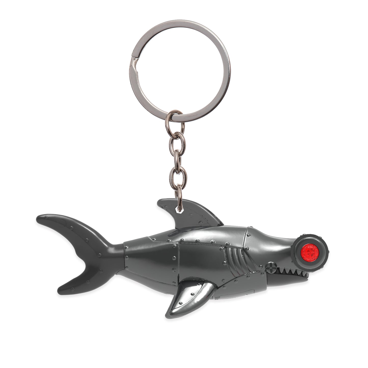 Armored LED Hammer Head Shark Key Chain