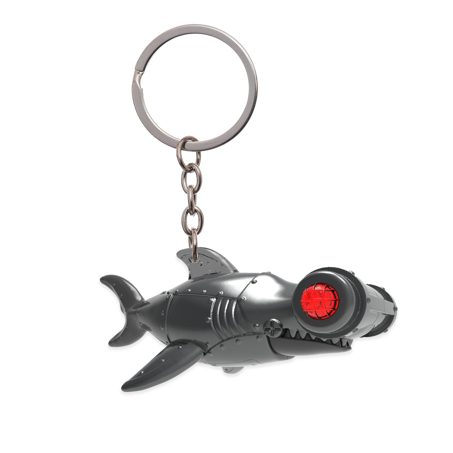 Armored LED Hammer Head Shark Key Chain