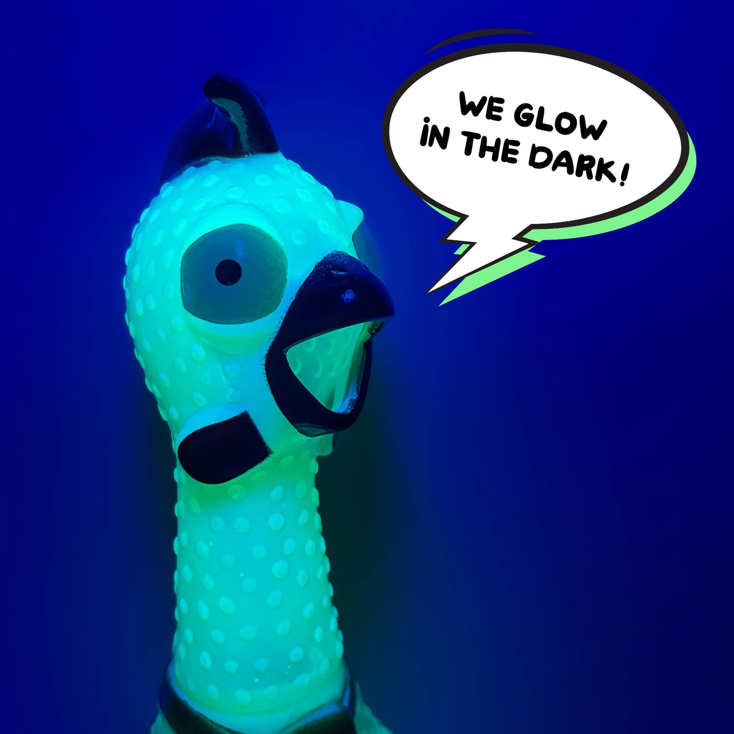 Squeeze Me Chicken Glow In The Dark - Medium
