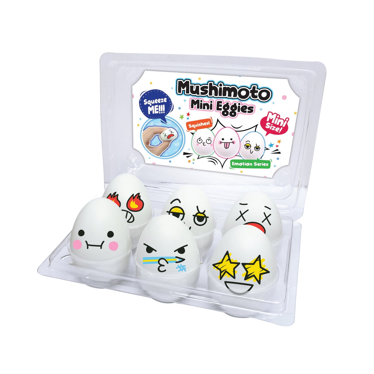 Mushimoto Squishy Mini Eggie - 24 Units/4 Packs
