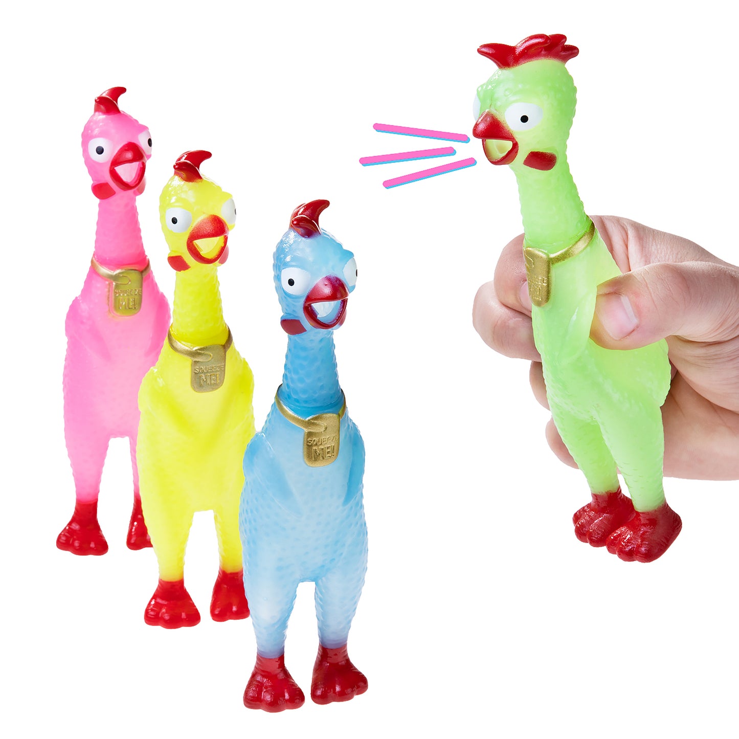 Squeeze Me Chicken Glow In The Dark- Mini