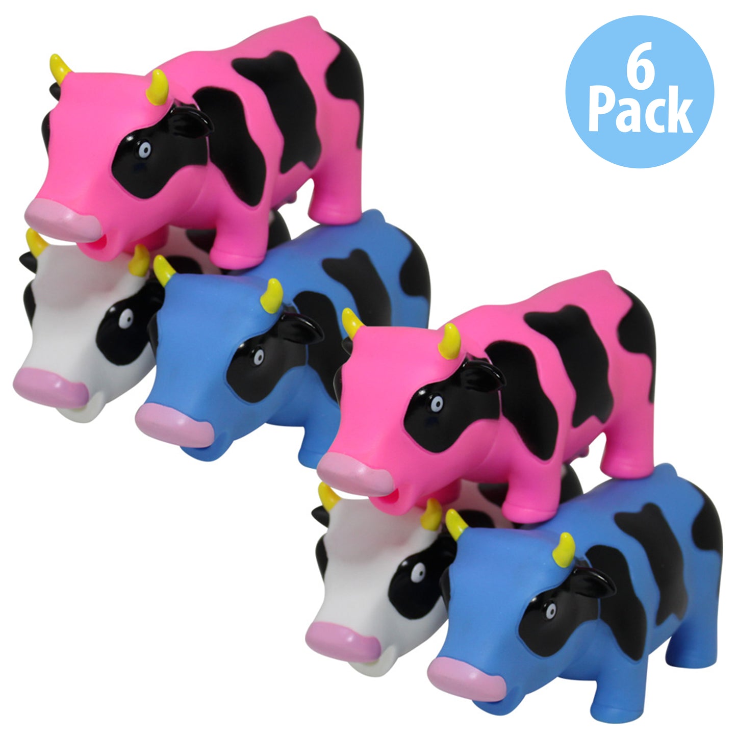 6 Pack - Squeeze Me Cow (Medium/Random Color)