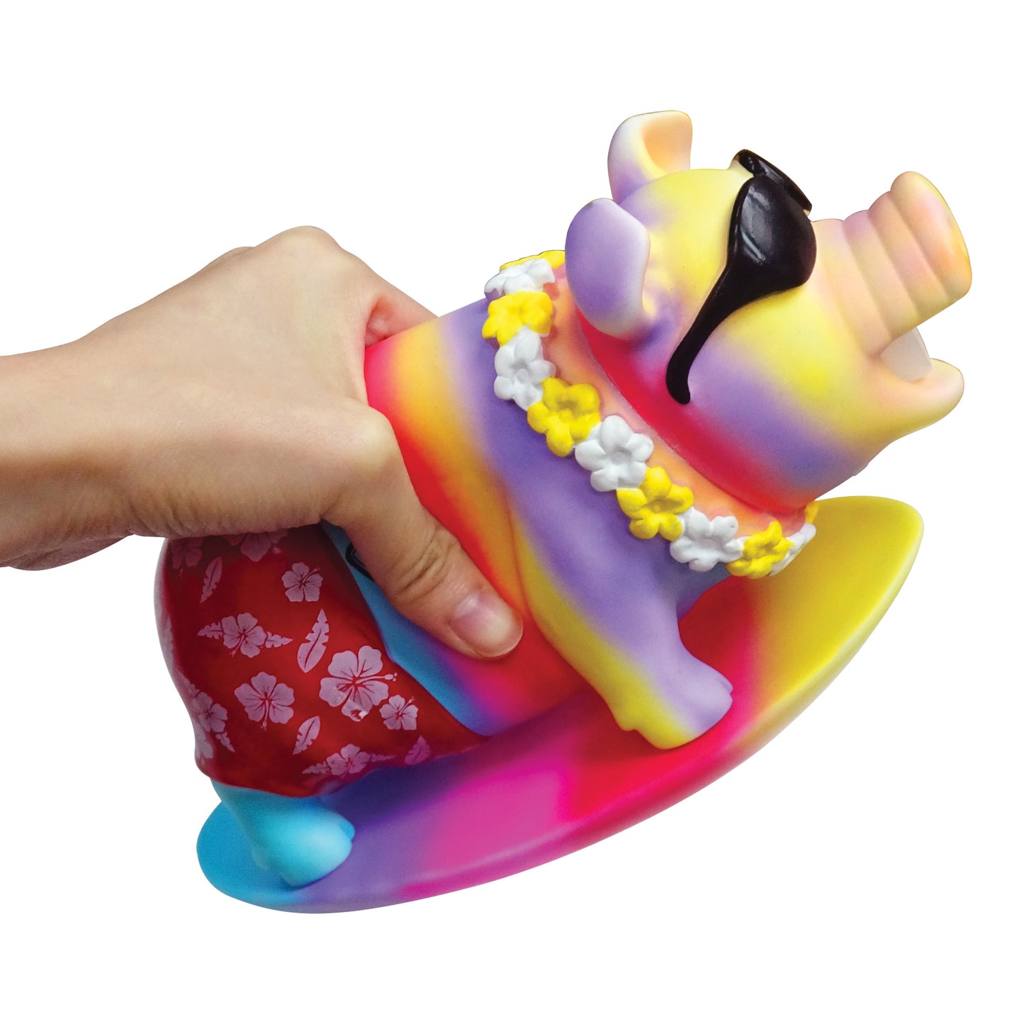 Squeeze Me Tie-Dye Surf Piggie - Medium