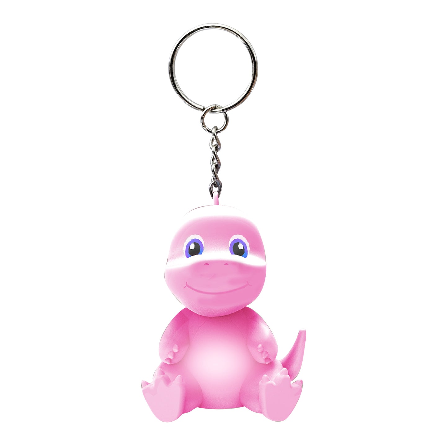 LED Flashing Dino Keychain