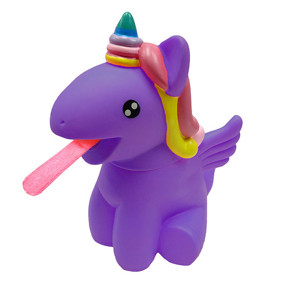 Squeeze Me Rainbow Unicorn - Tongue out