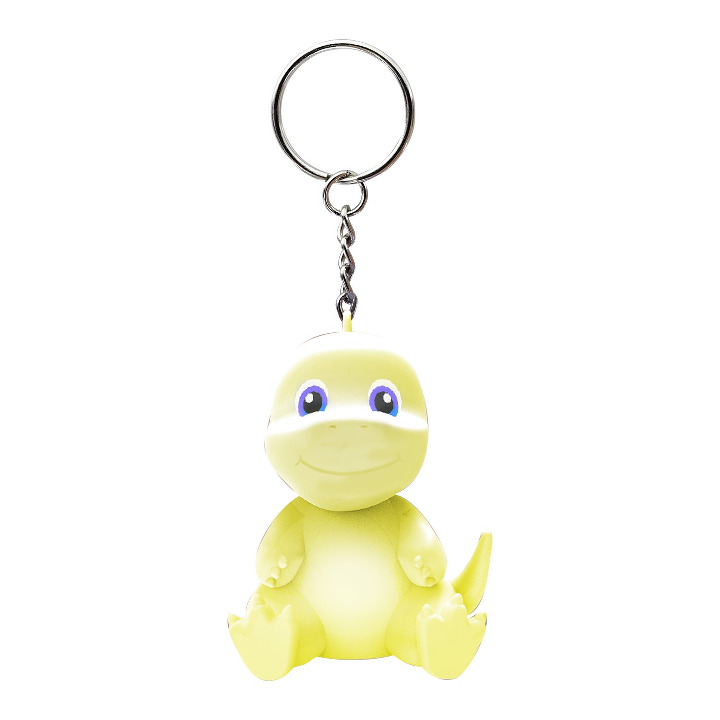 LED Flashing Dino Keychain