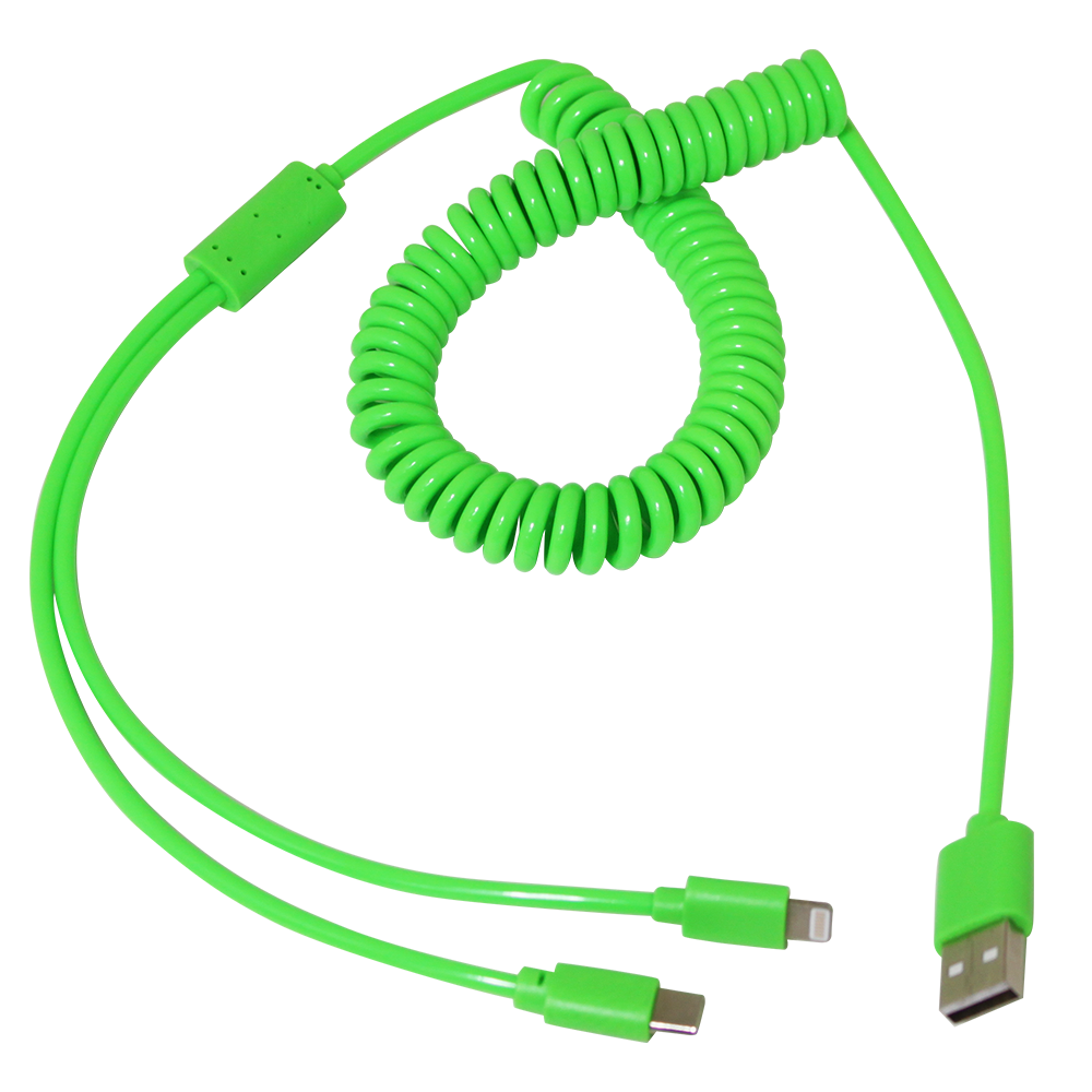 Flash Curly Cord USB Charger