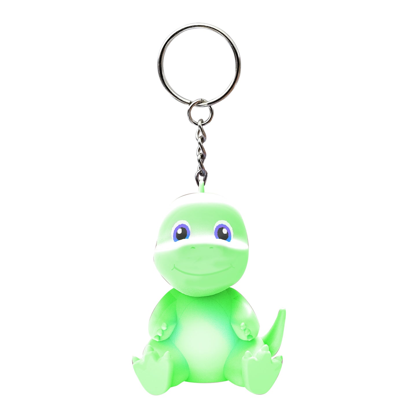 Load image into Gallery viewer, LED Flashing Dino Keychain
